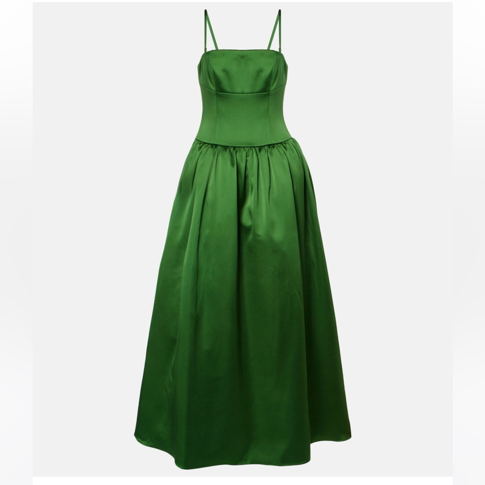 Self-Portrait Green Strapless Gown